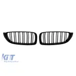 Grile rinichi cu două lamele, lucioase, de culoare neagră, potrivite pentru BMW Seria 4 F32 Coupe, F33 Convertible, F36 Gran Coupe după 2013 Performance AutoTuning