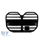 Grile rinichi tip M4 cu nervuri duble vopsite în negru, potrivite pentru BMW Seria 4 G26 Gran Coupe după 2021 Performance AutoTuning