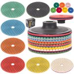 Set discuri abrazive diamantate 100 mm M14 pentru polisare umedă Powermat