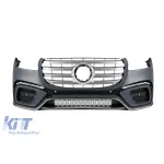 Bara frontală A Design Line cu grilă crom/neagră potrivită pentru Mercedes GLS X167 2020-2024 și după 2024 Performance AutoTuning