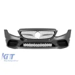 Bara frontală A Design Line potrivită pentru Mercedes C-Class W205 Sedan, S205 Estate 2013-2020 Performance AutoTuning