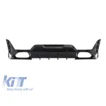 Difuzor de tuning potrivit pentru bara M din spate a BMW Seria 3 G20, G21 după 2019, lac negru, -O--O- Performance AutoTuning