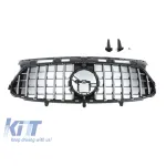 Grilă tip GT crom/neagră potrivită pentru Mercedes GLA H247 2020-2024 cu bara de protecție A Design Performance AutoTuning