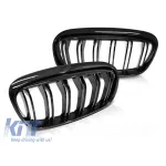 Grile rinichi cu dublu nervură în lac negru potrivite pentru BMW Seria 2 F45 Active Tourer, F46 Gran Tourer 2014-2018 Performance AutoTuning