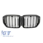 Grile rinichi cu fante duble vopsite în negru, potrivite pentru BMW X5 G05 LCI după 2023 Performance AutoTuning