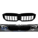 Grilele de rinichi iluminate Iconic Glow cu lamele duble potrivite pentru BMW Seria 3 G20, G21 după 2023, lac negru Performance AutoTuning