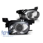 Kit de proiectoare A Design cu lentilă potrivit pentru Mercedes E-Class W211 2003-2006 crom, stânga + dreapta Performance AutoTuning