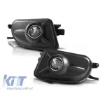 Kit de proiectoare cu lentilă potrivit pentru Mercedes E-Class W210 1999-2002/SLK R170 1996-2000/CLK W208 1998-2002 negru, stânga + dreapta Performance AutoTuning