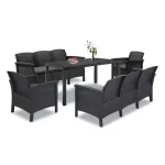 Set mobilier de grădină Leziter Venus IV, 8 locuri, grafit