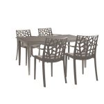 Set mobilier de grădină Leziter Odini 4+1, 4 fotolii, cappuccino