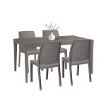 Set mobilier de grădină Leziter Pauli 4+1, cappuccino, masă și 4 scaune