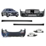 Pachet de tuning tip 450 Silver potrivit pentru Mercedes S-Class W223 după 2020 cu praguri laterale Performance AutoTuning