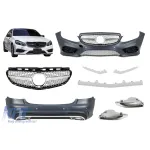 Pachet de tuning tip Line potrivit pentru Mercedes E-Class W212 sedan 2014-2016 cu capete cromate Performance AutoTuning