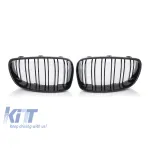 Răcitor cu fante duble vopsit în negru, potrivit pentru BMW Seria 1 E81, E82, E87, E88 2007-2011 Performance AutoTuning