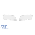 Set de sticlă pentru faruri potrivit pentru BMW Seria 3 E46 Coupe, Cabriolet 1998-2002, stânga și dreapta Performance AutoTuning