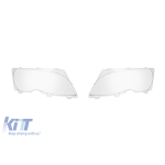Set de sticlă pentru faruri potrivit pentru BMW Seria 3 E46 sedan, break 2001-2005, stânga și dreapta Performance AutoTuning