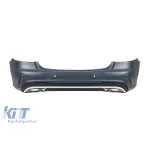 Spoiler spate A Design Line potrivit pentru Mercedes E-Class W212 Sedan 2012-2016 cu ieșiri de evacuare cromate Performance AutoTuning