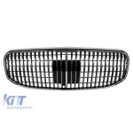 Grilă tip Maybach crom/neagră potrivită pentru Mercedes GLS X167 2020-2023 pentru modelul cu Distronic Performance AutoTuning