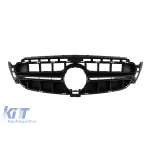 Grilaj mat negru tip E63 A Design potrivit pentru Mercedes E-Class W213 sedan, S213 break 2016-2019 pentru modelul cu bara de protecție E63 A Design Performance AutoTuning