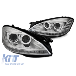 Set de faruri xenon potrivit pentru Mercedes S-Class W221 2005-2009 cu bază cromată, stânga și dreapta Performance AutoTuning