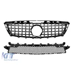 Set grilă tip GT crom/negru și grilă centrală în bara de protecție potrivită pentru Mercedes CLS C218 2011-2014 echipat cu bara sport A Design Performance AutoTuning