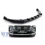 Spoiler Maxton Design potrivit pentru bara frontală a Hyundai Tucson MK4 Facelift după 2024, lac negru Performance AutoTuning