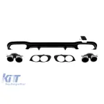 Difuzor tip E53 GT cu capete cromate potrivit pentru bara spate A Design pe Mercedes E-Class W213 2017-2022 -oo--oo- Performance AutoTuning