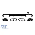 Difuzor tip E53 GT cu capete negre potrivit pentru bara spate A Design pe Mercedes E-Class W213 2017-2022 -oo--oo- Performance AutoTuning