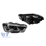 Kit de faruri LED de tuning potrivit pentru BMW X1 F48 după 2015, cu bază neagră, pentru modelul cu faruri halogen Performance AutoTuning