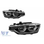 Set de faruri LED tip LCI potrivit pentru BMW Seria 3 F30 sedan, F31 touring 2013-2015 pentru modelele cu faruri xenon din fabrică Performance AutoTuning
