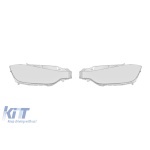 Set de sticlă pentru faruri potrivit pentru BMW Seria 3 F30 sedan, F31 touring 2012-2015, stânga și dreapta Performance AutoTuning