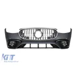 Bara frontală A Design tip S63 potrivită pentru Mercedes S-Class W223 după 2020 cu elemente cromate Performance AutoTuning