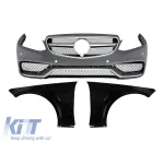 Bumper frontal A Design potrivit pentru Mercedes E-Class W212 sedan, S212 break 2014-2016 cu PDC, pentru adevăratul E63 A Design Performance AutoTuning