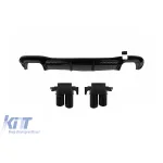 Difuzor tip Brabus cu capete negre potrivit pentru bara spate A Design pe Mercedes S-Class W223 după 2020 -oo--oo- Performance AutoTuning