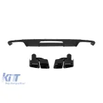 Difuzor tip CLS63 cu capete negre potrivit pentru bara spate A Design pe Mercedes CLS W218 2011-2018 -oo--oo- Performance AutoTuning