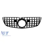 Grilă tip GT cu lac negru, potrivită pentru Mercedes GLS X166 2016-2019, cu deschidere pentru cameră cu defect (prindere ruptă) Performance AutoTuning