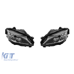 Kit de tuning faruri LED New Design potrivit pentru Mercedes C-Class W205, S205 2014-2018 cu bază cromată, stânga și dreapta Performance AutoTuning