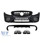 Pachetul de design tip E63 potrivit pentru Mercedes E-Class C238 coupe, A238 cabrio 2017-2019 cu capete cromate, pentru modelul cu bara de protecție spate A Design Performance AutoTuning