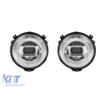Set de faruri de tuning potrivit pentru Mercedes G-Class W463 cu design W464 1989-2018 cu bază cromată, stânga și dreapta Performance AutoTuning