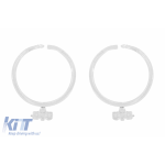 Set de ghiduri de lumină potrivit pentru inel mare pe BMW Seria 5 E60 sedan, E61 touring 2007-2010 pentru modelul cu faruri xenon, stânga și dreapta Performance AutoTuning