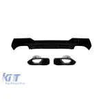 Difuzor tip M Performance Design Design potrivit pentru bara M spate cu capace negre pentru BMW Seria 4 G22 Coupe, G23 Cabriolet după 2020 -oo--oo- Performance AutoTuning