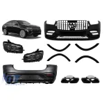 Pachetul de design GLE63 A potrivit pentru Mercedes GLE Coupe C167 2020-2023 cu garnitură neagră, grilă neagră, țevi de eșapament negre și faruri LED Performance AutoTuning