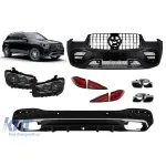 Un pachet de design tip 63 potrivit pentru Mercedes GLE SUV W167 2020-2023, cu difuzor, faruri LED și stopuri LED Performance AutoTuning