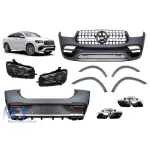 Un pachet de design tip GLE63 potrivit pentru Mercedes GLE Coupe C167 2020-2023, cu bara spate și faruri LED Performance AutoTuning