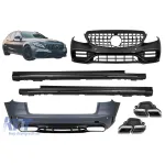 Pachet de tuning A design tip 63 LCI potrivit pentru Mercedes C-Class S205 2013-2020 cu grilă GT crom/negru și capete cromate Performance AutoTuning