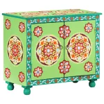 Dulap vopsit manual, multicolor, 70x35x60 cm, lemn mango GartenMobel Dekor