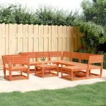 Set mobilier pentru grădină 8 piese,maro ceruit, lemn masiv pin GartenMobel Dekor