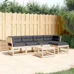 Set canapele de grădină cu perne, 5 piese, lemn masiv de pin GartenMobel Dekor