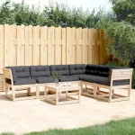 Set canapele de grădină cu perne, 6 piese, lemn masiv de pin GartenMobel Dekor