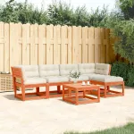 Set mobilier de grădină cu perne, 5 piese, lemn masiv de pin GartenMobel Dekor